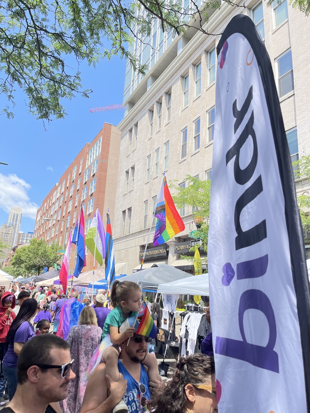 Bindr flag at Philadelphia Pride